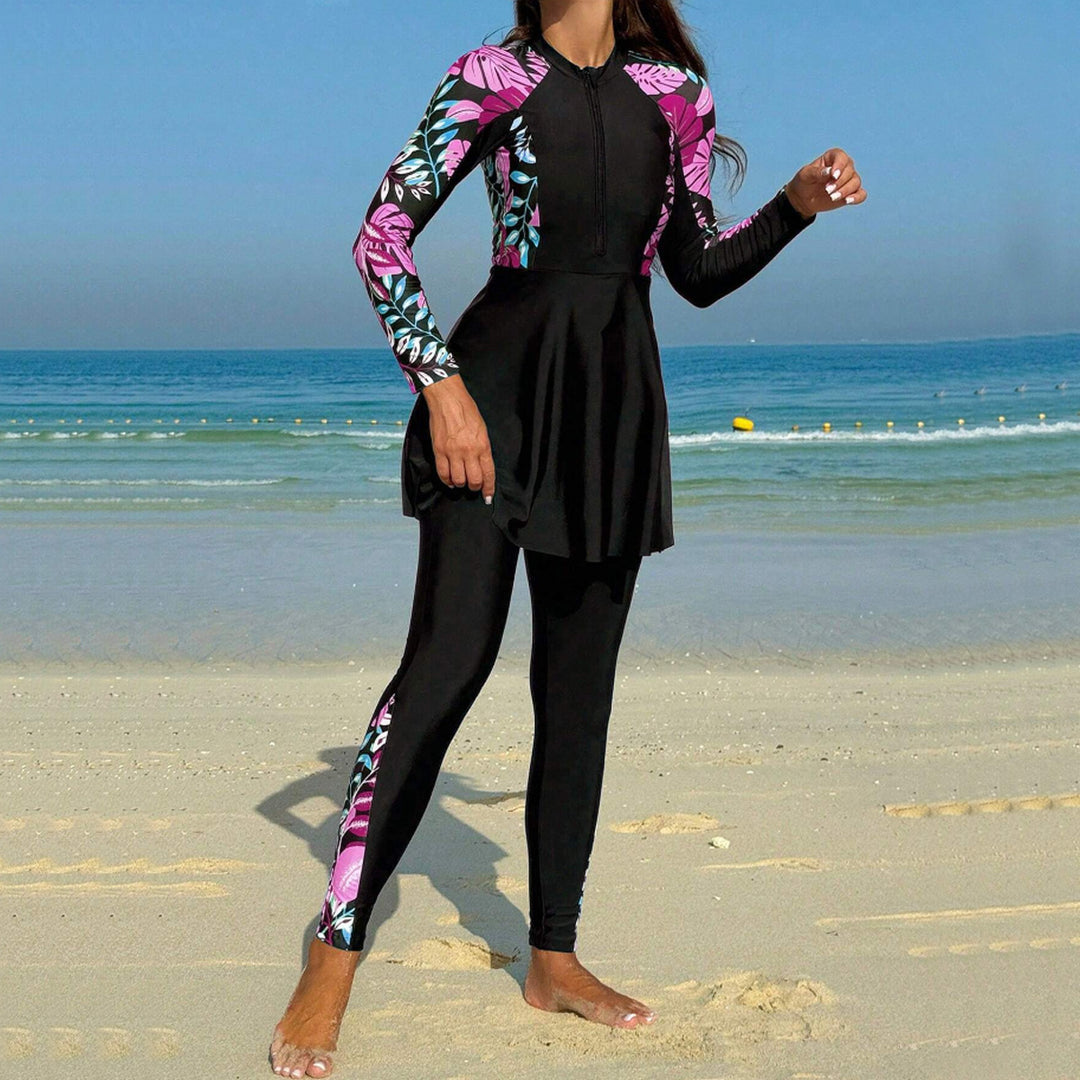 Damen Longsleeve Rashguard mit Rock Drune