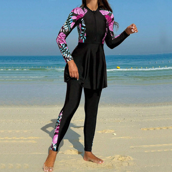 Damen Longsleeve Rashguard mit Rock Drune