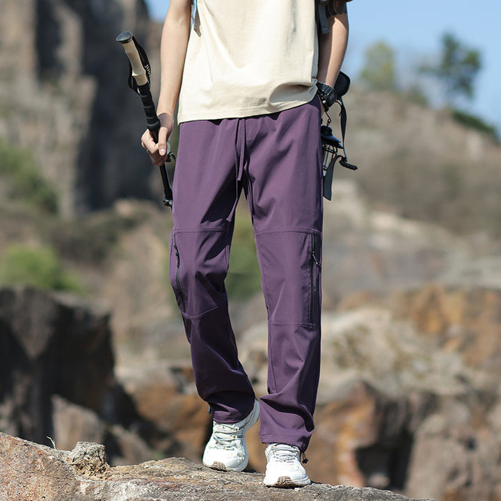 Herren Technische Outdoor- und Wanderhose mit Reißverschlusstaschen und verstellbarer Taille Drune