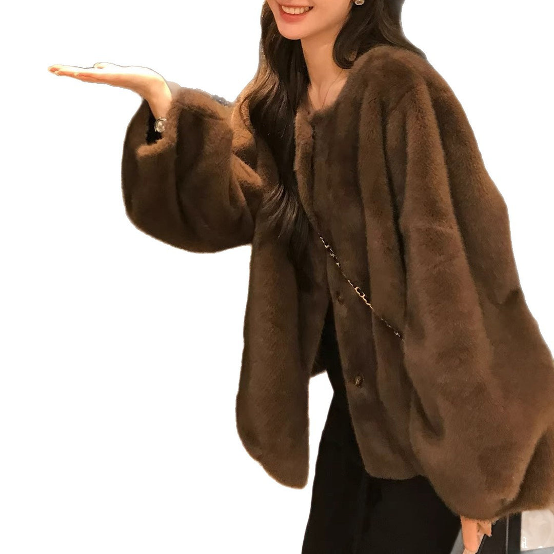 Damen Modischer Oversized-Pullover Drune
