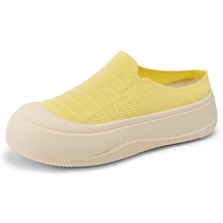 Damen nan gestrickter Slip-On Plateau-Sneaker mit nahtlosem Sockenschaft und robuster Profilsohle Drune