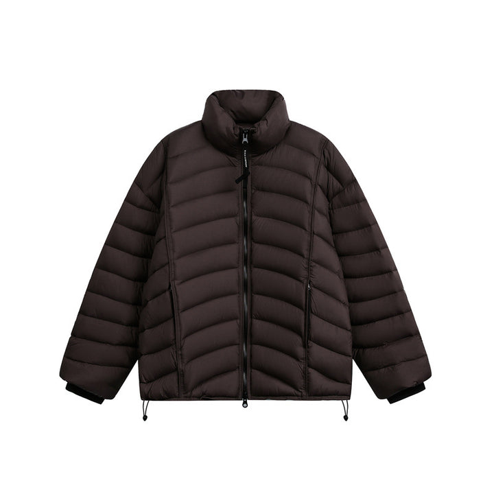 Damen Kurz geschnittene ultraleichte Steppjacke mit Stehkragen Drune