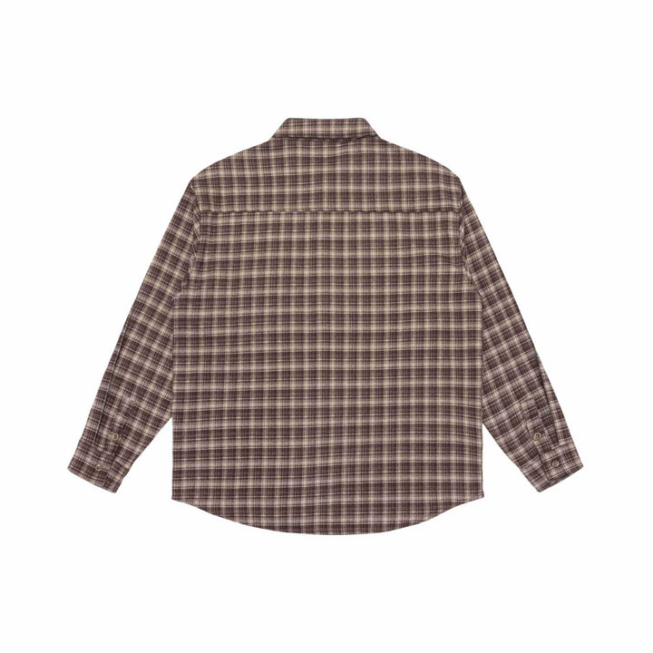 Herren Kariertes Flanellhemd mit Brusttasche und entspanntem Oversize‑Schnitt Drune