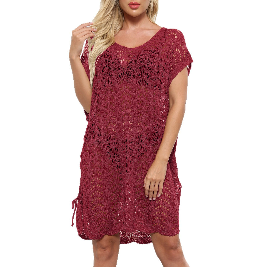 Damen eleganter Häkel-Strandüberwurf Drune