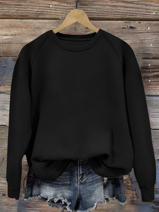 Damen Oversize Sweatshirt mit Raglanärmeln und elastischem Saum Drune