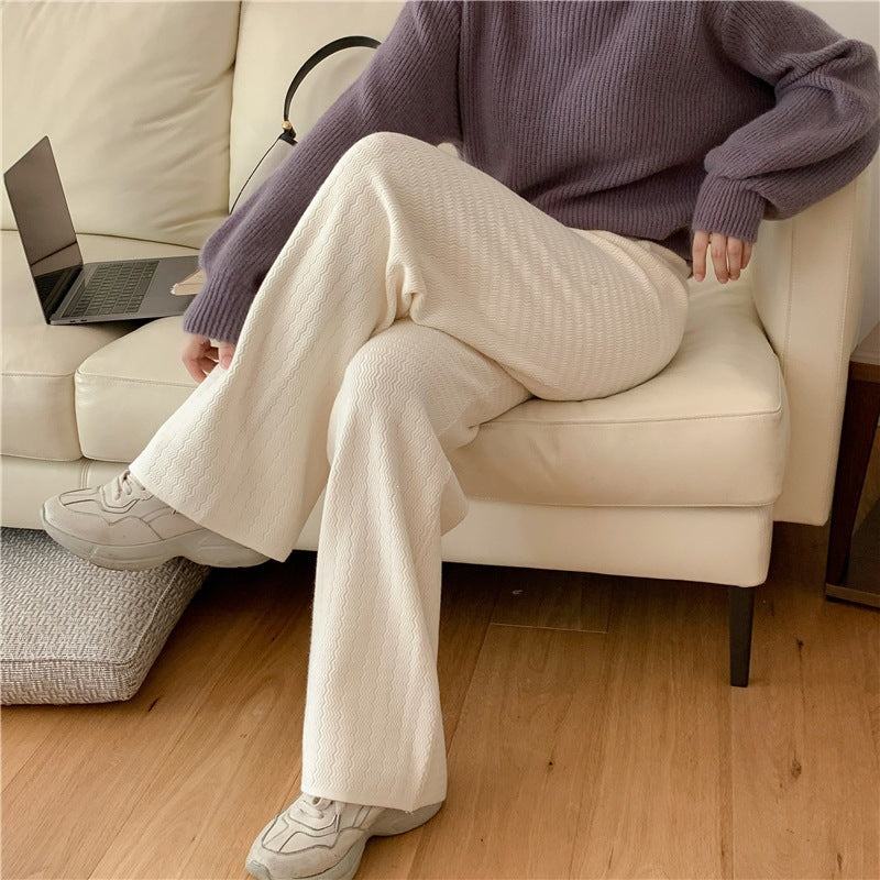 Damen Elegante weite Strickhose Drune