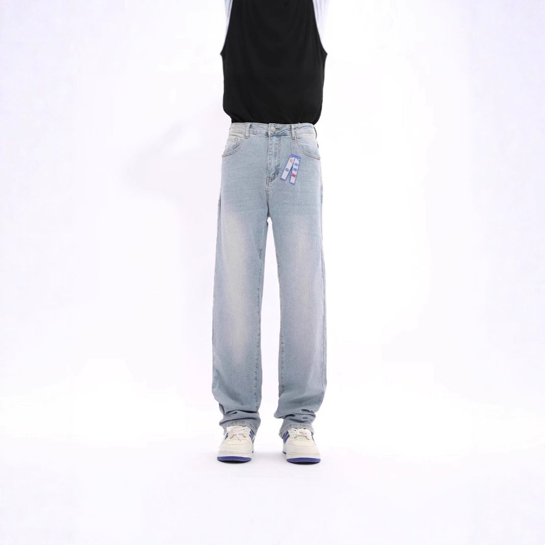 Herren Lässige Hochtaillierte Jeans Drune