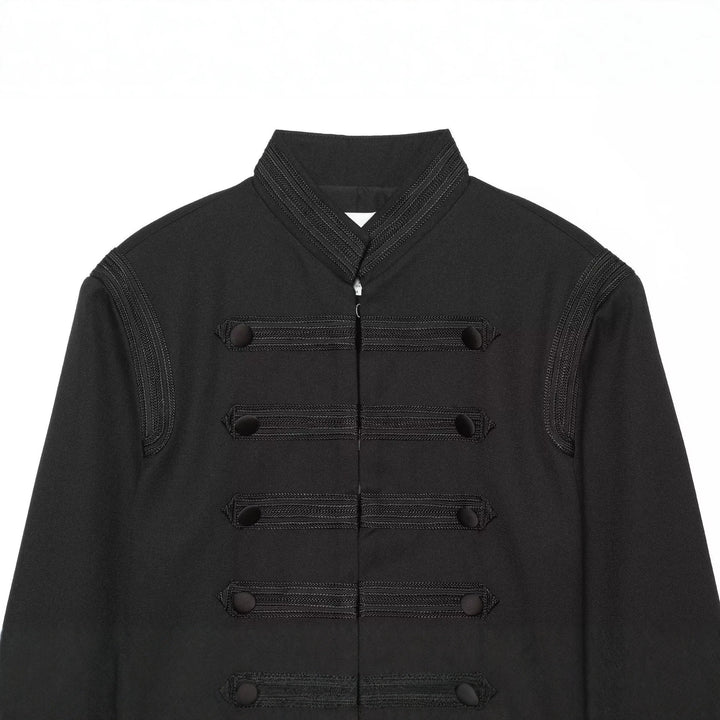 Damen Cropped-Kastenjacke im historischen Militärstil mit Zierriegeln Drune
