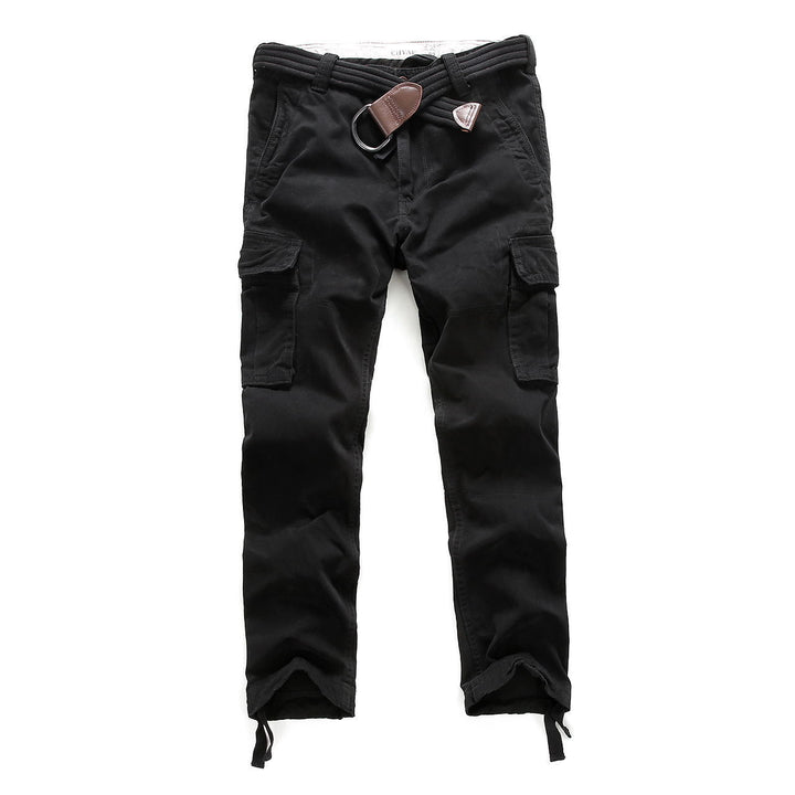 Herren Cargohose mit mehreren Taschen, verstellbaren Beinabschlüssen und Gürtel Drune