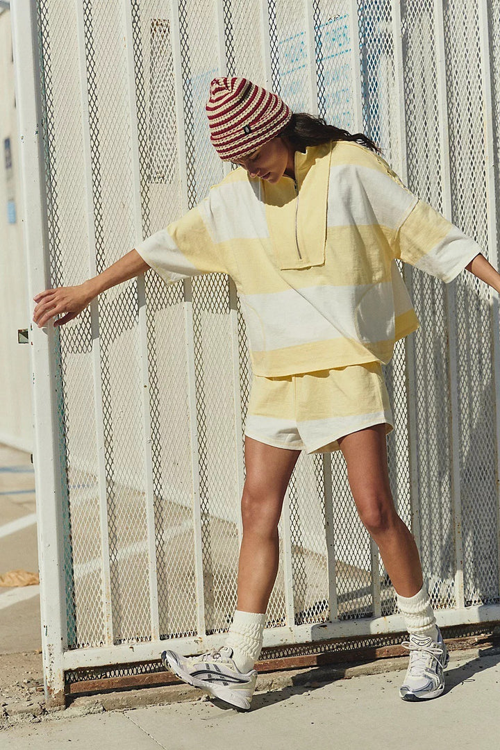 Damen sportliches Kurzarm-Hoodie und Shorts-Set mit hochwertigem Reißverschluss und lässigem Schnitt