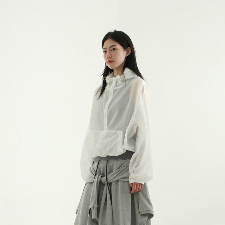 Damen Leichte Funktionsjacke mit Kapuze Drune