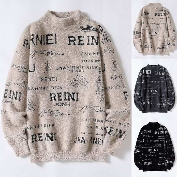 Damen Kuscheliger Oversized Pullover mit hohem Kragen Drune
