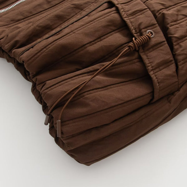 Damen Steppjacke mit Kapuze, Tunnelzug und weitem Schnitt Drune