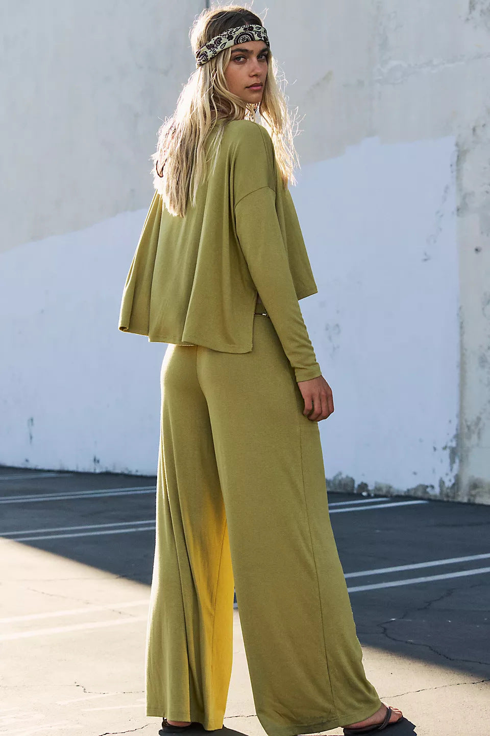 Damen Lässiges Twinset aus weitem Oberteil und weit geschnittener Hose Drune