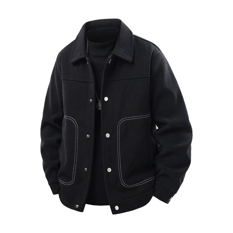 Herren Freizeitjacke mit großzügigen Taschen und eleganter Textur Drune