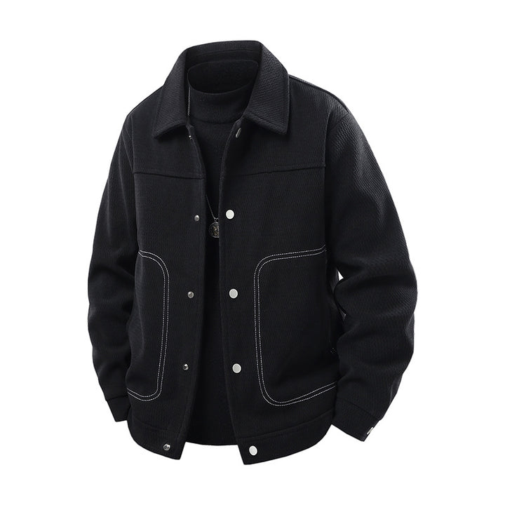 Herren Freizeitjacke mit großzügigen Taschen und eleganter Textur Drune