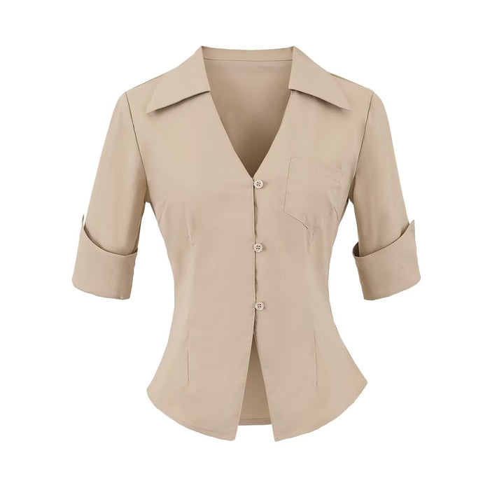 Damen Bluse mit elegantem Schnitt und praktischer Taschenlösung Drune
