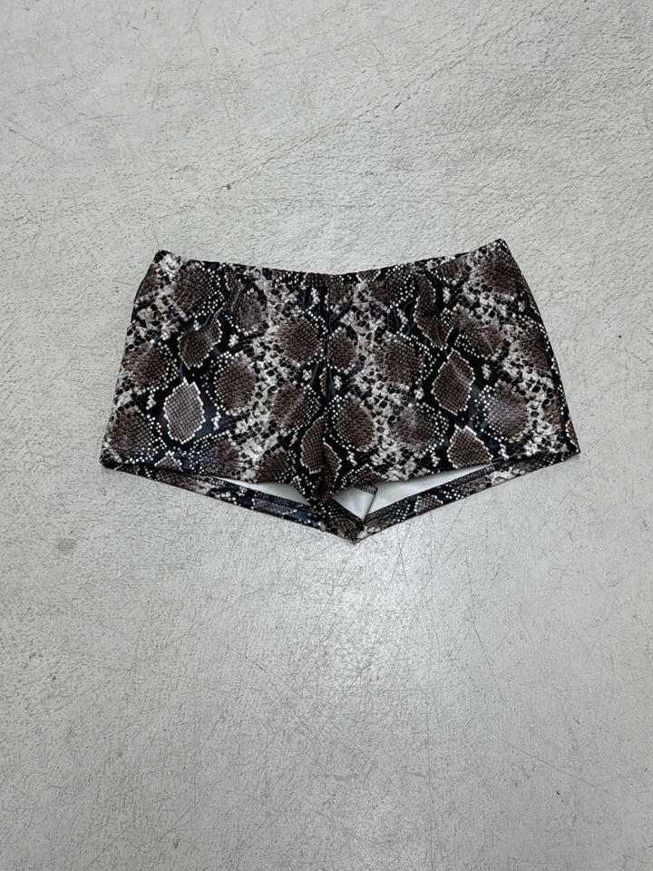 Damen Shorts mit modischem Schlangenprint und hohem Bund Drune