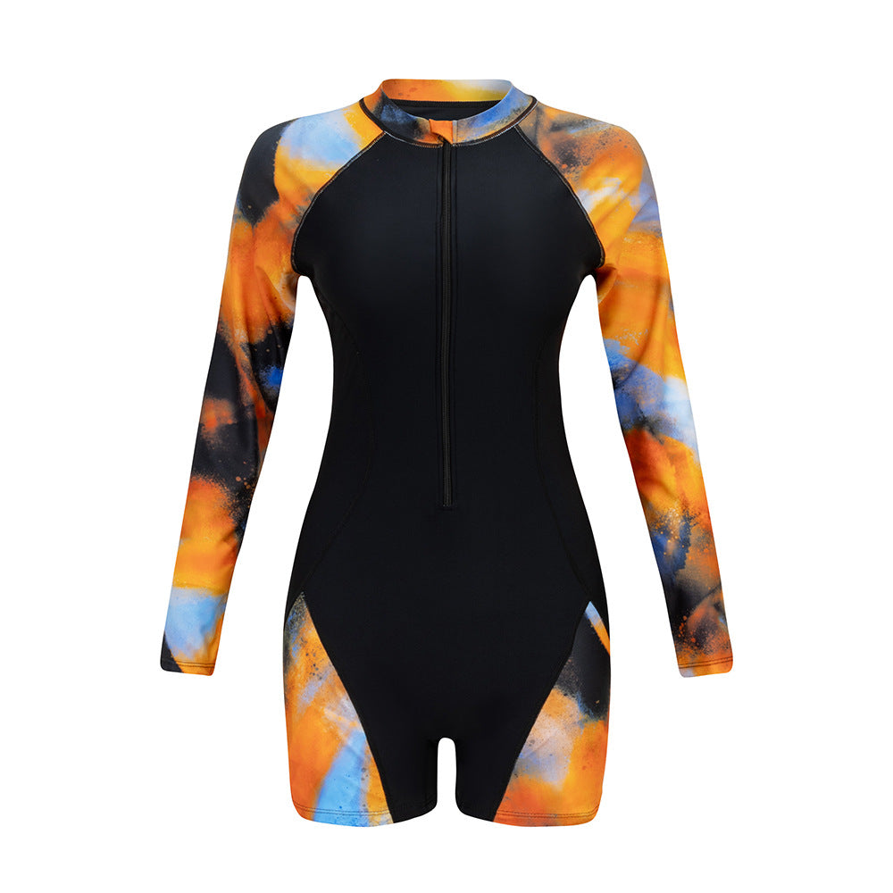 Damen Sportlicher Langarm-Surfsuit mit Reißverschluss Drune