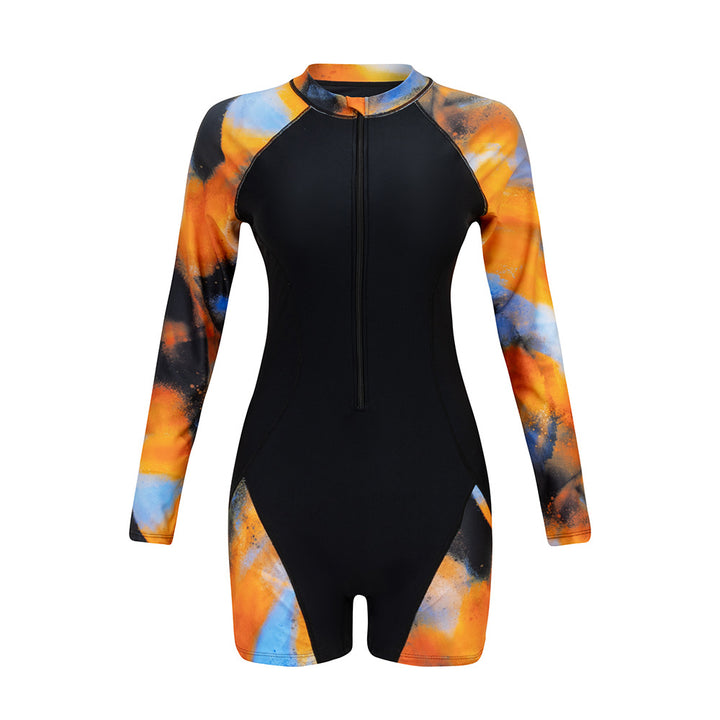 Damen Sportlicher Langarm-Surfsuit mit Reißverschluss Drune