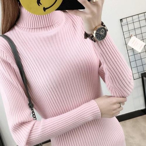 Damen Hochwertiger Rollkragenpullover mit Rippstruktur Drune