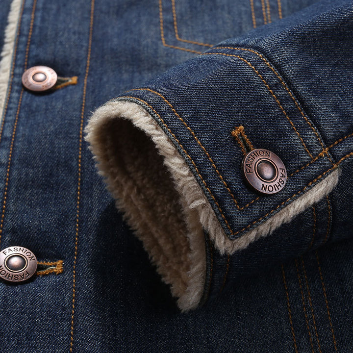 Herren Denim Jacke mit weichem Fleecefutter Drune