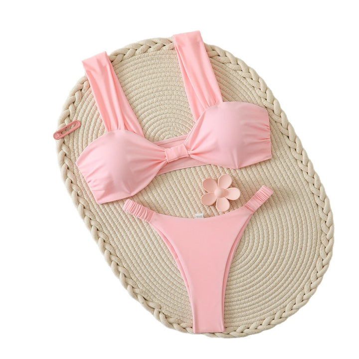 Damen Bandeau-Bikini mit breiten Trägern und voluminösem Design Drune
