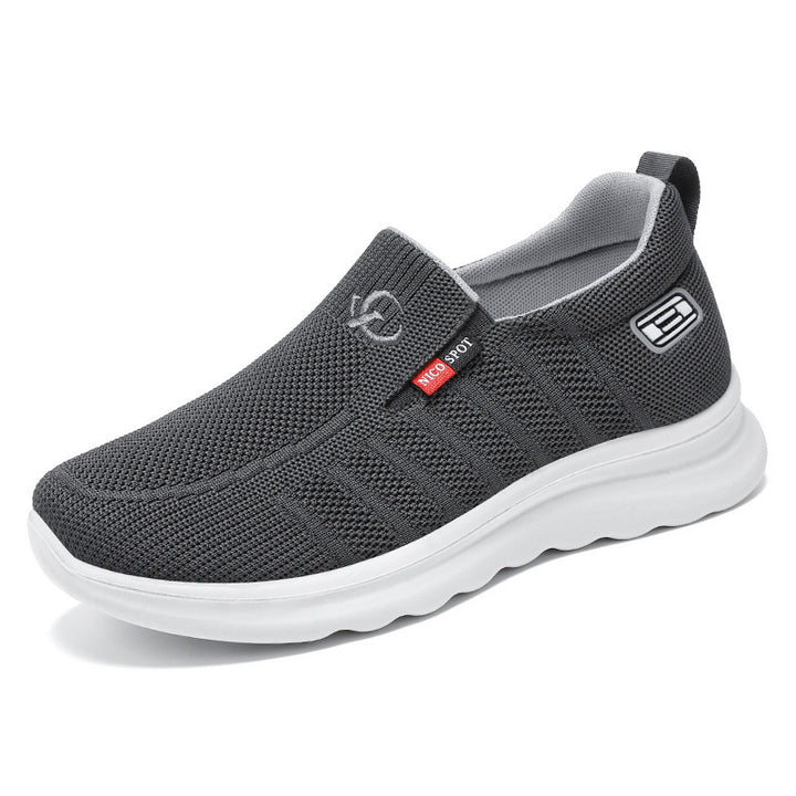 Herren nan atmungsaktiver gestrickter Slip-On Sneaker mit elastischem Einstieg und stoßdämpfender EVA-Zwischensohle Drune