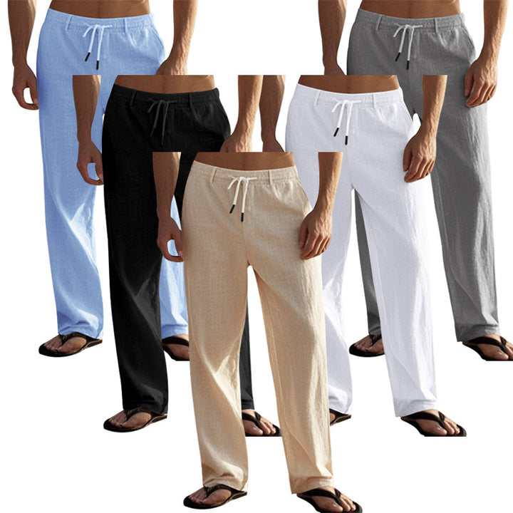 Herren lässige Freizeithose mit elastischem Bund und seitlichen Taschen Drune