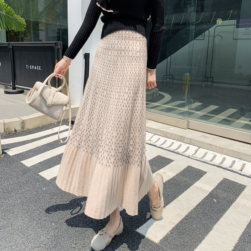 Damen Eleganter und lässiger Midirock mit strukturiertem Design Drune