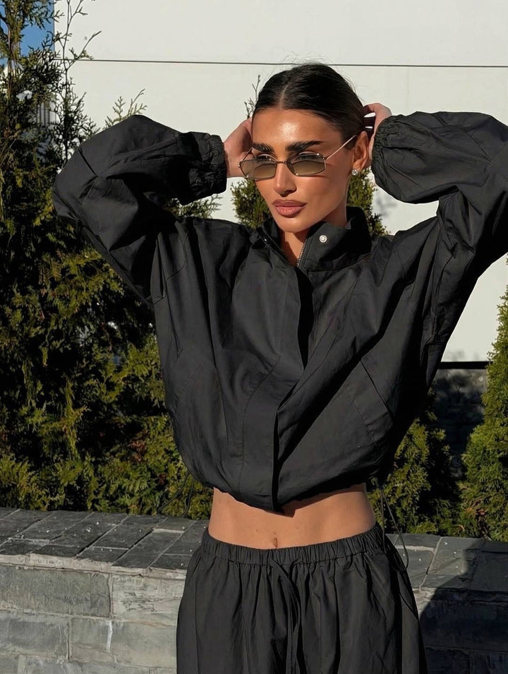 Damen Kurze Regenjacke Drune