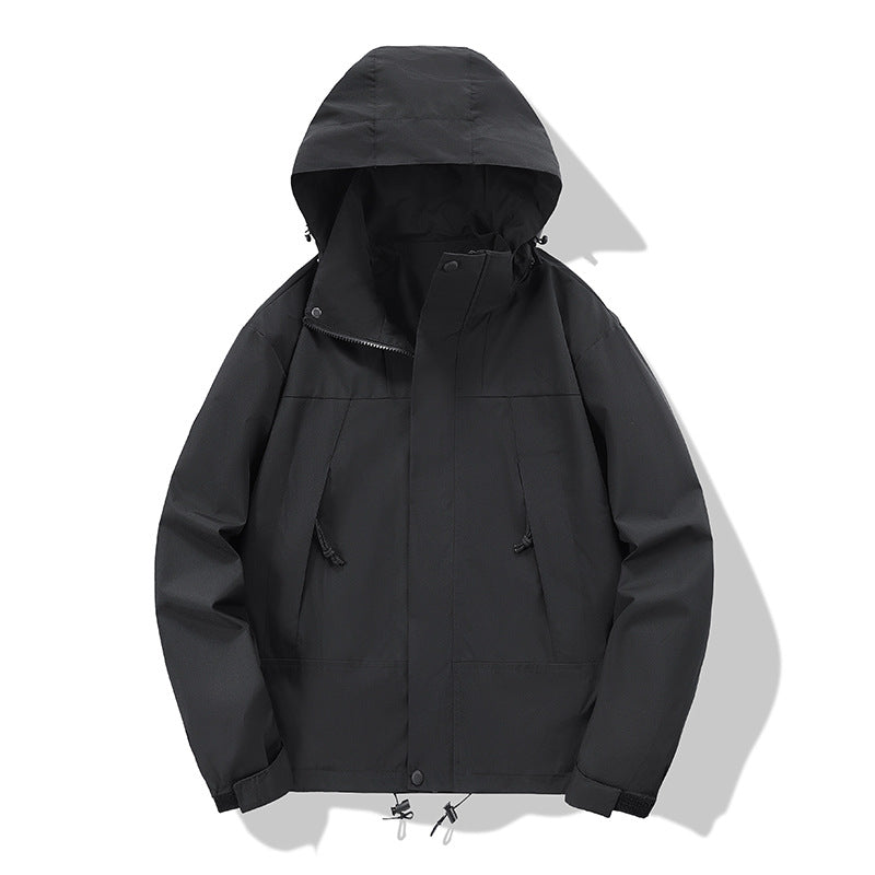 Unisex Leichte technische Softshell-Outdoorjacke mit Kapuze und verstellbarem Saum Drune