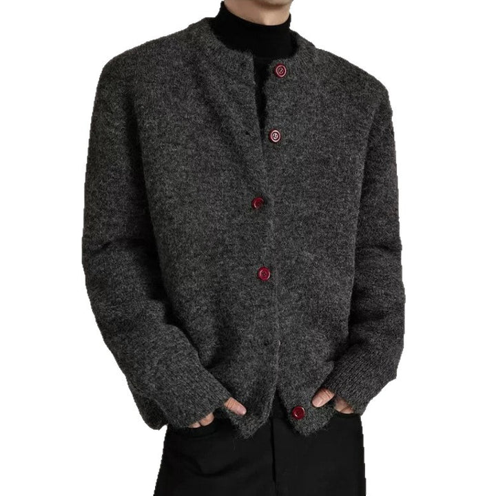 Herren Lockere Strickjacke mit Knöpfen Drune