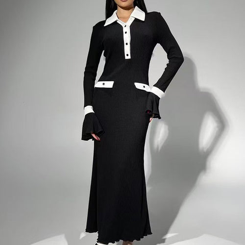 Damen Langarm-Kleid im eleganten Design Drune