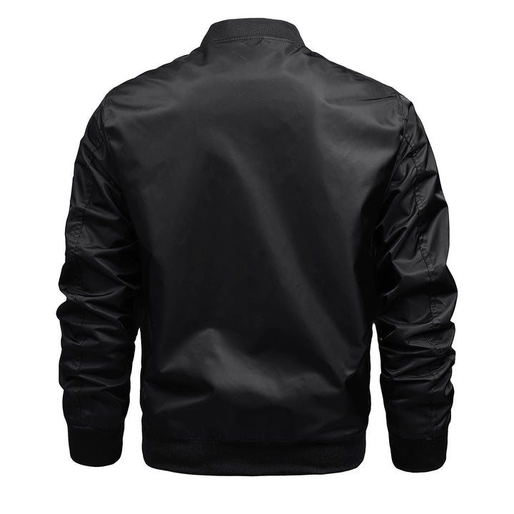 Herren Bomberjacke im MA-1 Stil mit Ärmel-Utilitytasche und kontrastierendem Futter Drune