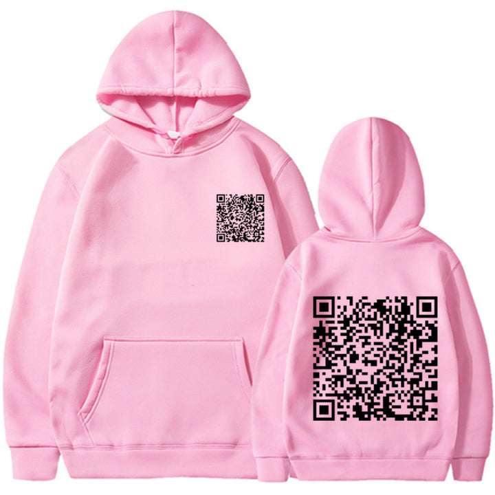 Damen Sportlicher Kapuzenpullover mit QR-Code Drune