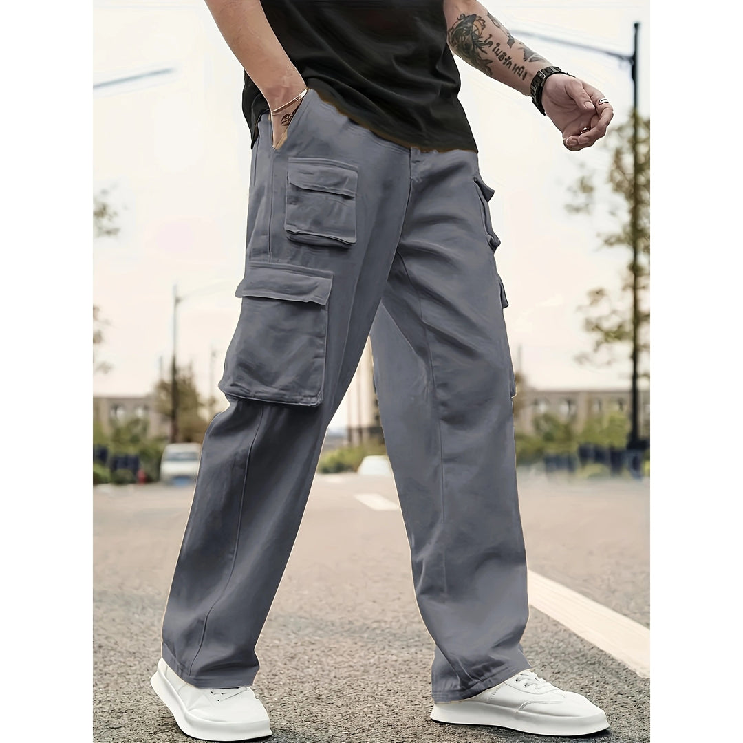 Herren Modische Cargo-Hose mit praktischen Reißverschlusstaschen Drune
