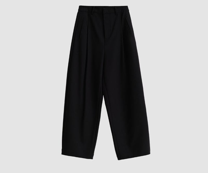 Damen Tailored Highwaist-Culottehose mit Bundfalten und Eingrifftaschen Drune