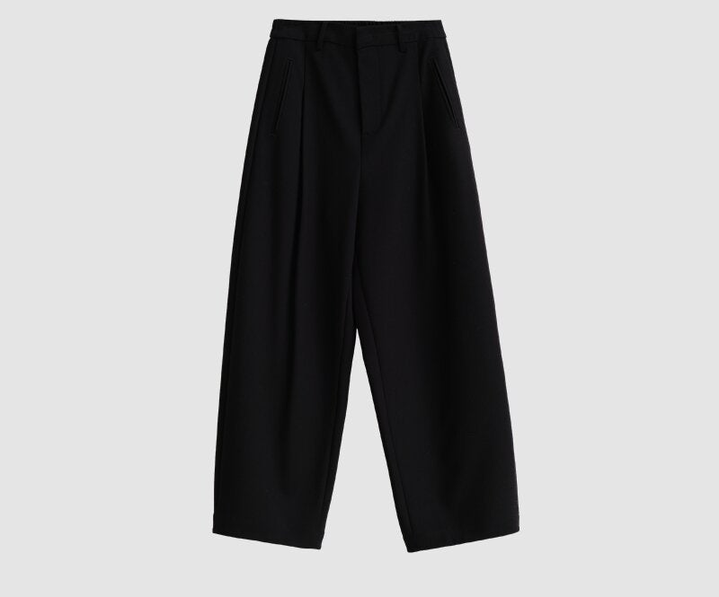 Damen Weit geschnittene High-Waist Anzughose Drune