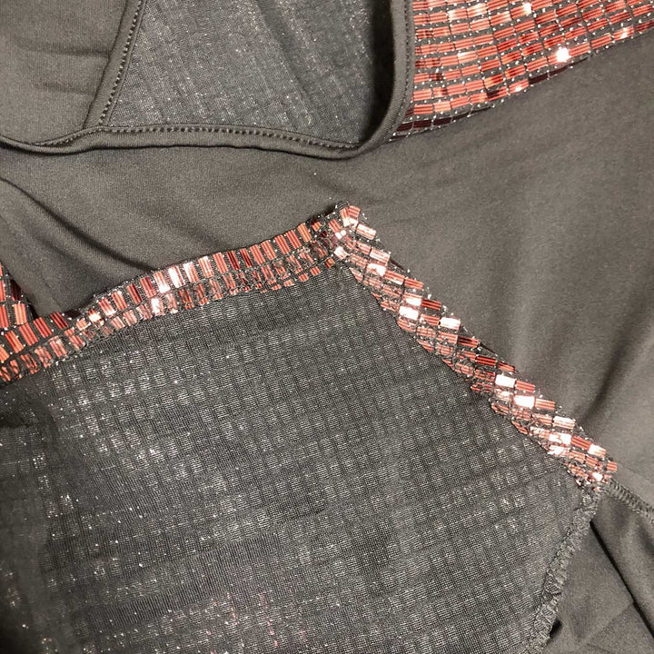 Damen Maxi-Kleid mit schimmerndem Pailletten-Detail und eleganter Silhouette Drune