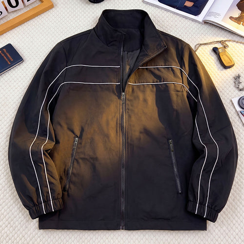Herren Sportliche Übergangsjacke mit reflektierenden Streifen Drune