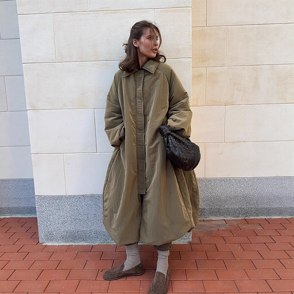 Damen Oversized Steppjacke mit elegantem Schnitt und praktischen Taschen Drune