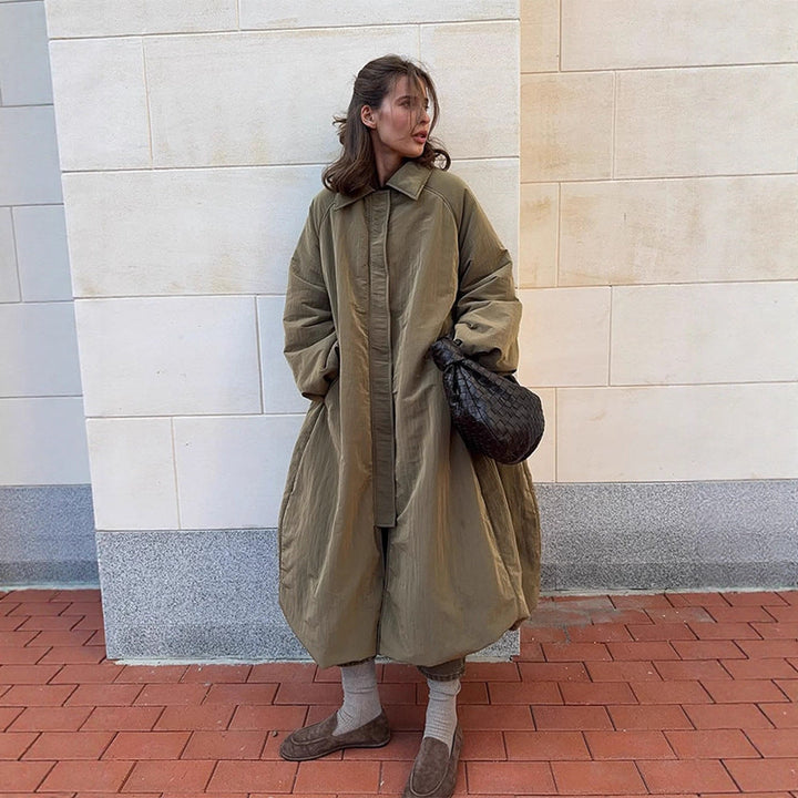 Damen Oversized Steppjacke mit elegantem Schnitt und praktischen Taschen Drune