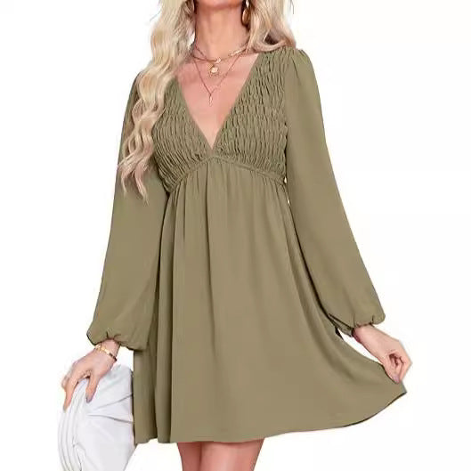 Damen fließendes Freizeitkleid Drune