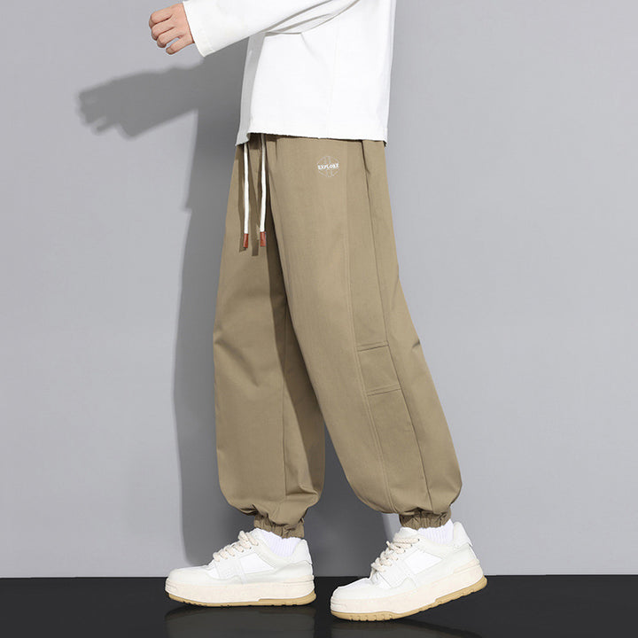 Herren Bequeme Relaxed Fit Bundfaltenhose