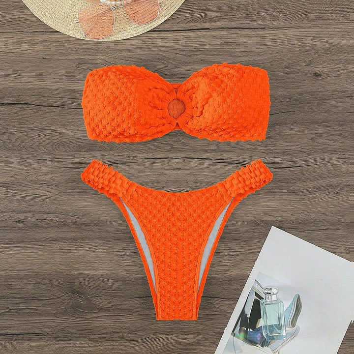 Damen Bandeau-Bikini mit strukturierter Oberfläche und sehr gutem Sitz Drune