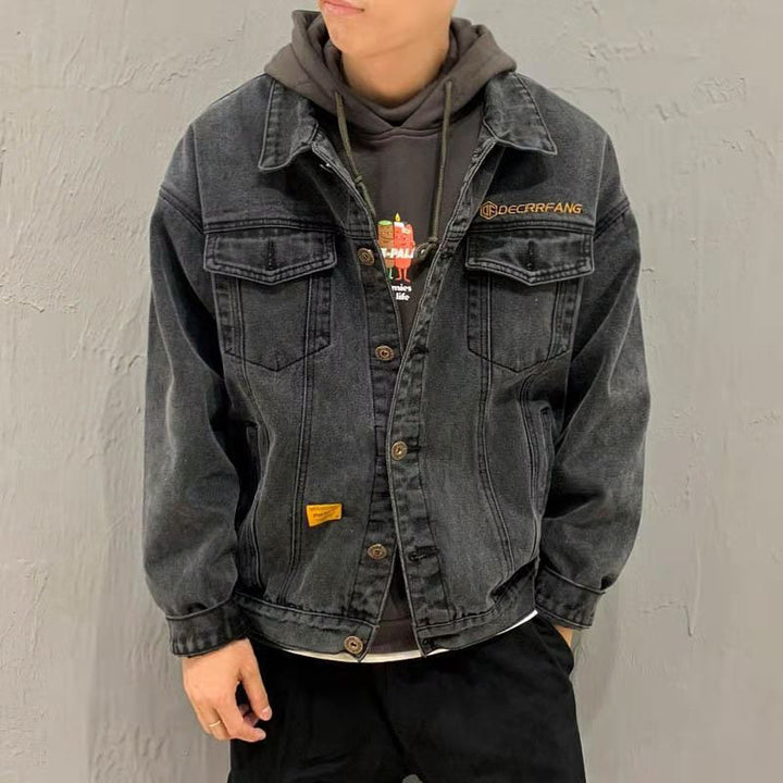 Herren Lässige Overshirt-Jacke mit kreativen Mustern Drune