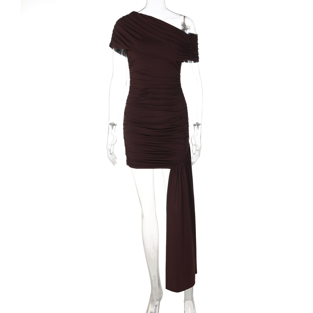 Damen Elegantes und figurbetontes Wickelminikleid Drune