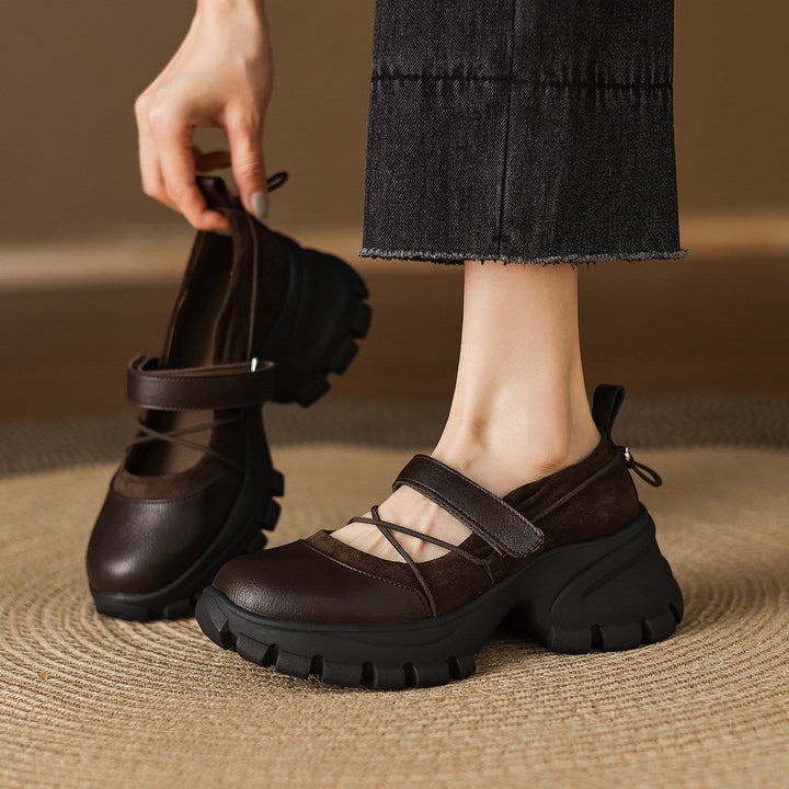 Damen modische Slingback-Schuhe mit elastischen Riemen und bequemer Sohle Drune