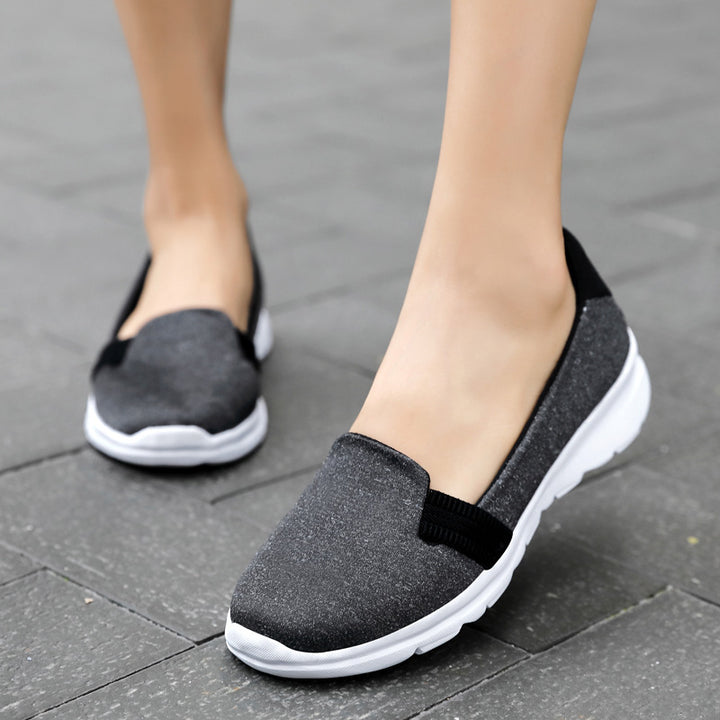 Damen Leichter Strick-Slipper mit elastischem Einstieg und gedämpfter Komfortsohle Drune
